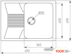 Кухонная мойка Zigmund & Shtain KLASSISCH 695 (МОЛОДОЕ ШАМПАНСКОЕ) (139952)