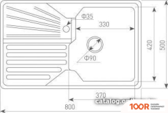 Кухонная мойка Zigmund & Shtain KASKADE 800 (ЧЕРНЫЙ БАЗАЛЬТ) (139947)