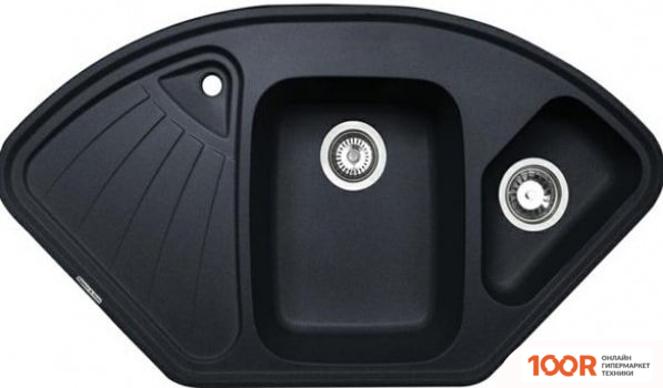 Кухонная мойка Zigmund & Shtain ECKIG 1000.2 (ТЕМНАЯ СКАЛА) (139928)