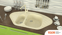 Кухонная мойка Zett Lab 23/Q7 (ХЛОПОК) (139874)