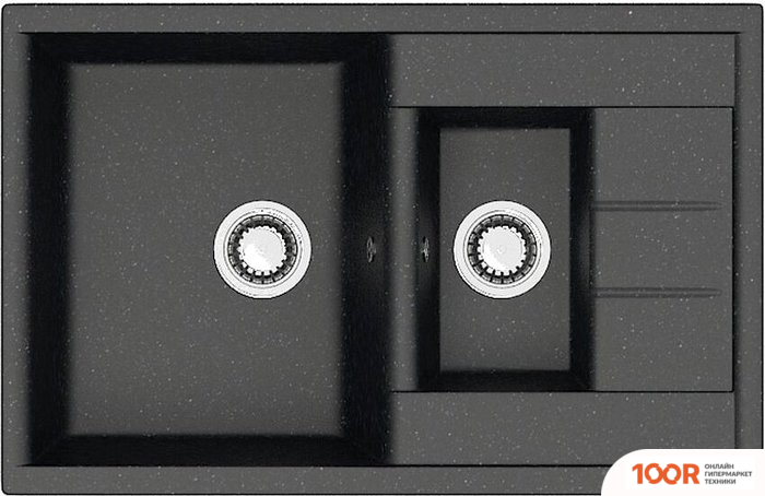 Кухонная мойка Zett Lab 210/Q4 (ЧЕРНЫЙ) (139856)