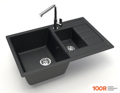 Кухонная мойка Zett Lab 210/Q4 (ЧЕРНЫЙ) (139856)