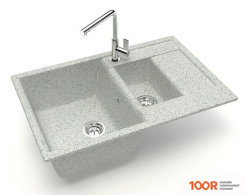 Кухонная мойка Zett Lab 210/Q10 (СВЕТЛО-СЕРЫЙ) (139854)