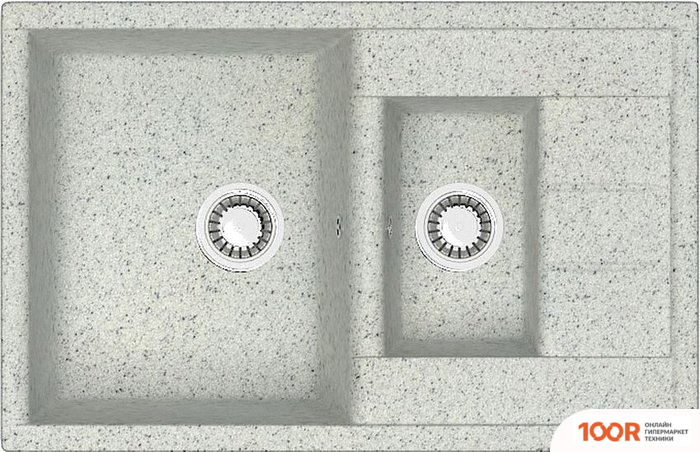Кухонная мойка Zett Lab 210/Q10 (СВЕТЛО-СЕРЫЙ) (139854)