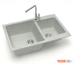 Кухонная мойка Zett Lab 191/Q10 (СВЕТЛО-СЕРЫЙ) (139846)