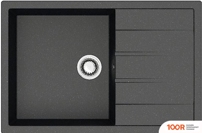 Кухонная мойка Zett Lab 161/Q4 (ЧЕРНЫЙ) (139832)