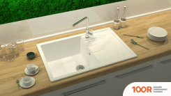 Кухонная мойка Zett Lab 161/Q10 (СВЕТЛО-СЕРЫЙ) (139830)