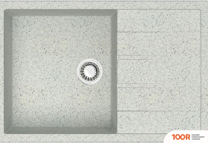 Кухонная мойка Zett Lab 161/Q10 (СВЕТЛО-СЕРЫЙ) (139830)