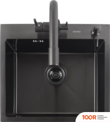 Кухонная мойка Zepein ZP 50Х48 PREMUM (ГРАФИТ) (139776)