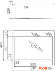 Кухонная мойка Wisent WS35848B (ГРАФИТ) (139766)