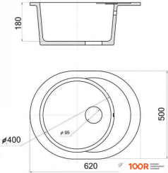 Кухонная мойка Wisent WR620-26 (АНТРАЦИТ) (139754)