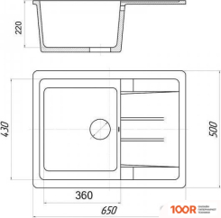 Кухонная мойка Wisent W650-29 (СЕРЫЙ) (139688)