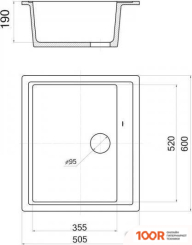 Кухонная мойка Wisent W600-28 (БЕЛЫЙ) (139675)