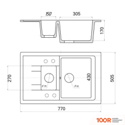 Кухонная мойка Wisent MWQ780-28 (БЕЛЫЙ) (139650)