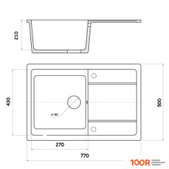 Кухонная мойка Wisent MW780-29 (СЕРЫЙ) (139647)