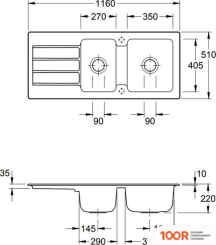 Кухонная мойка Villeroy & Boch ARCHITECTURA 80 338002R1 (139508)