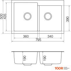 Кухонная мойка Vankor ORMAN OMP 05.80 (БЕЖЕВЫЙ) (139229)