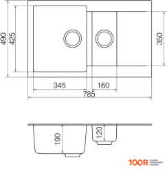 Кухонная мойка Vankor ORMAN OMP 04.80 (БЕЖЕВЫЙ) (139227)
