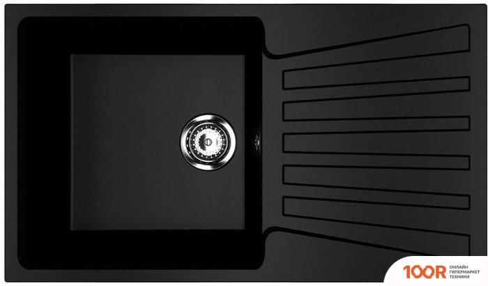 Кухонная мойка Ulgran U-703 (344 УЛЬТРА-ЧЕРНЫЙ) (139210)