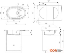 Кухонная мойка Ulgran U-610 (344 УЛЬТРА-ЧЕРНЫЙ) (139204)