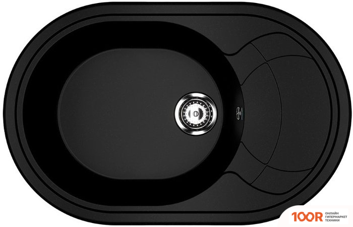 Кухонная мойка Ulgran U-610 (344 УЛЬТРА-ЧЕРНЫЙ) (139204)