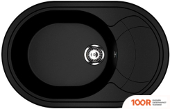 Кухонная мойка Ulgran U-610 (344 УЛЬТРА-ЧЕРНЫЙ) (139204)