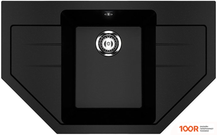 Кухонная мойка Ulgran U-609 (344 УЛЬТРА-ЧЕРНЫЙ) (139201)