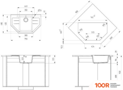 Кухонная мойка Ulgran U-609 (344 УЛЬТРА-ЧЕРНЫЙ) (139201)
