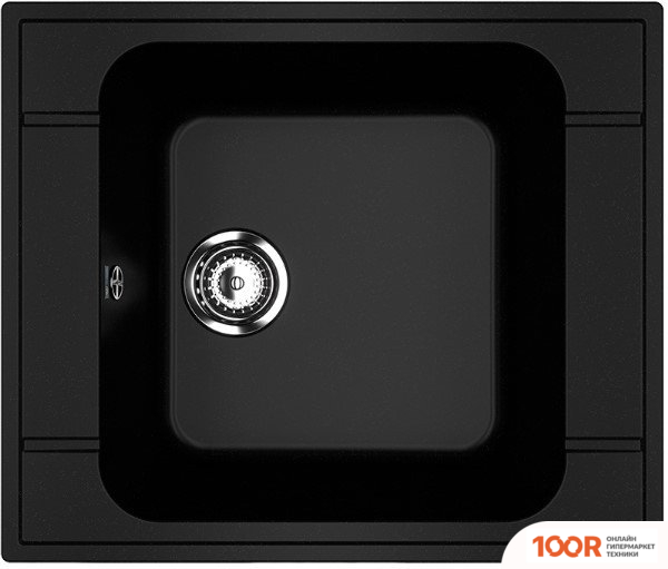 Кухонная мойка Ulgran U-604 (344 УЛЬТРА-ЧЕРНЫЙ) (139183)