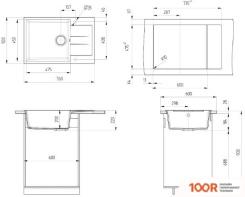 Кухонная мойка Ulgran U-602 (328 БЕЖЕВЫЙ) (139175)