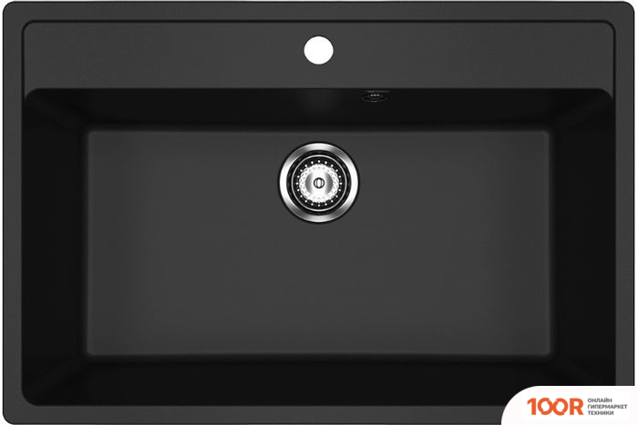 Кухонная мойка Ulgran U-600 (344 УЛЬТРА-ЧЕРНЫЙ) (139169)
