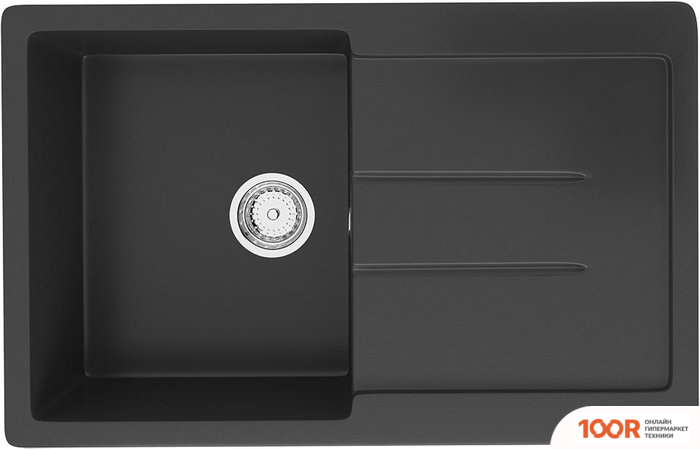 Кухонная мойка Ulgran U-507 (УЛЬТРА-ЧЕРНЫЙ) (139166)