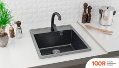 Кухонная мойка Ulgran U-406 (УЛЬТРА-ЧЕРНЫЙ) (139130)