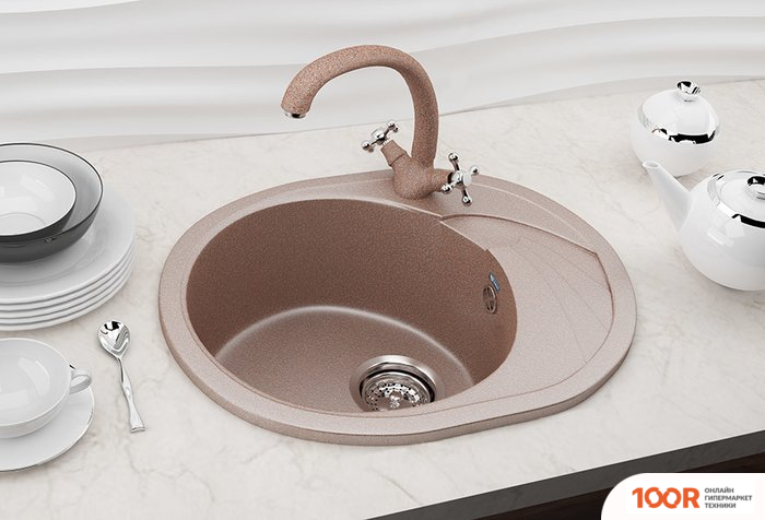 Кухонная мойка Ulgran U-403 (343 АНТРАЦИТ) (139119)