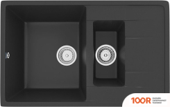 Кухонная мойка Ulgran U-205 (УЛЬТРА-ЧЕРНЫЙ) (139102)