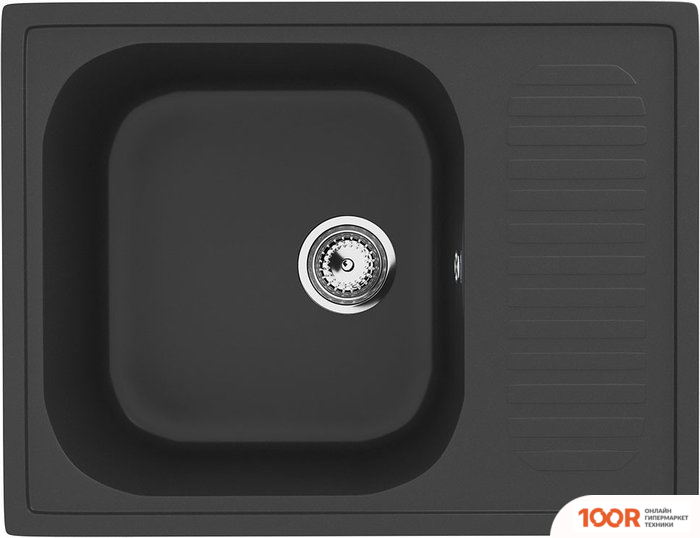 Кухонная мойка Ulgran U-202 (УЛЬТРА-ЧЕРНЫЙ) (139093)