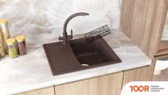 Кухонная мойка Ulgran U-201 (344 УЛЬТРА-ЧЕРНЫЙ) (139085)