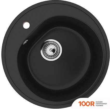 Кухонная мойка Ulgran U-101 (344 УЛЬТРА-ЧЕРНЫЙ) (139055)