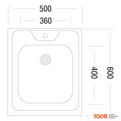 Кухонная мойка Ukinox СТАНДАРТ STD500.600 6C 0CS (С СИФОНОМ) (138873)