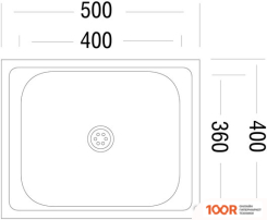Кухонная мойка Ukinox СТАНДАРТ STD500.400 ----4С -С- (С СИФОНОМ) (138866)