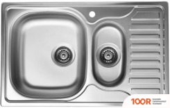 Кухонная мойка Ukinox КОМФОРТ COL780.490 15GT8K 2L (С СИФОНОМ) (138833)