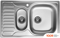 Кухонная мойка Ukinox КОМФОРТ COL780.490 15GT8K 1R (С СИФОНОМ) (138831)