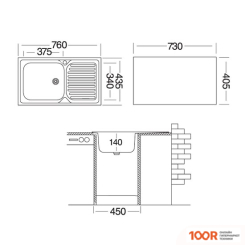 Кухонная мойка Ukinox КЛАССИКА CLM760.435 W6K 1R (138819)