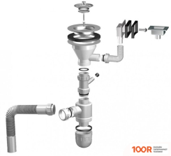 Кухонная мойка Ukinox ГАЛАНТ GAL620.480 GT8K 2L (С СИФОНОМ) (138718)