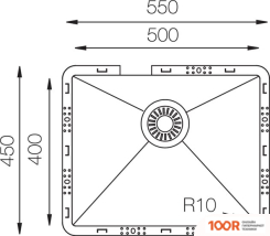 Кухонная мойка Topzero TZ RS500 (НЕРЖАВЕЮЩАЯ СТАЛЬ) (138658)