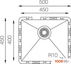Кухонная мойка Topzero TZ RS451 (НЕРЖАВЕЮЩАЯ СТАЛЬ) (138654)