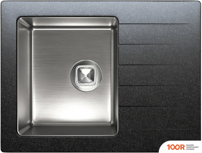 Кухонная мойка Tolero TWIST TTS-660 (ЧЕРНЫЙ 911) (138617)