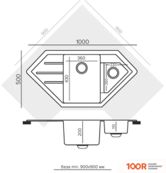 Кухонная мойка Tolero R-114 (УГОЛЬ) (138540)