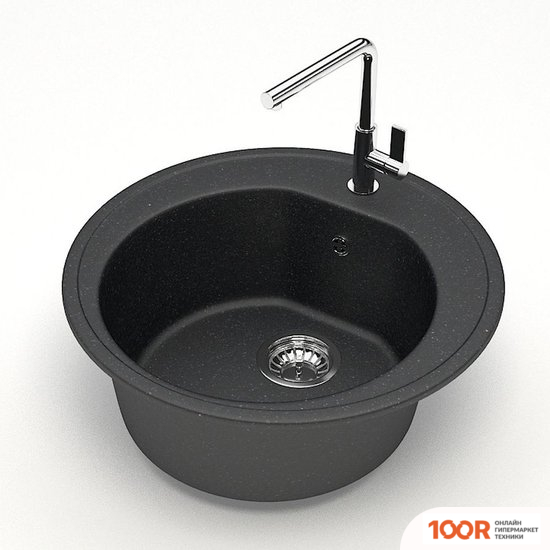 Кухонная мойка Teymi LINA D51 T120101 (ЧЕРНЫЙ МАТОВЫЙ) (138475)