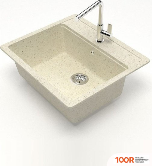Кухонная мойка Teymi HELMI 57X50 T120108 (БЕЖЕВЫЙ МАТОВЫЙ) (138473)